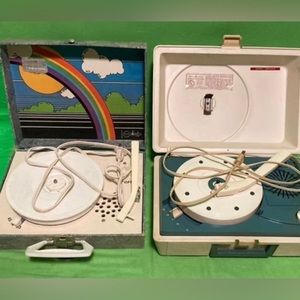 Vintage 70’s Travel Record Player in case with cord. Your choice of one